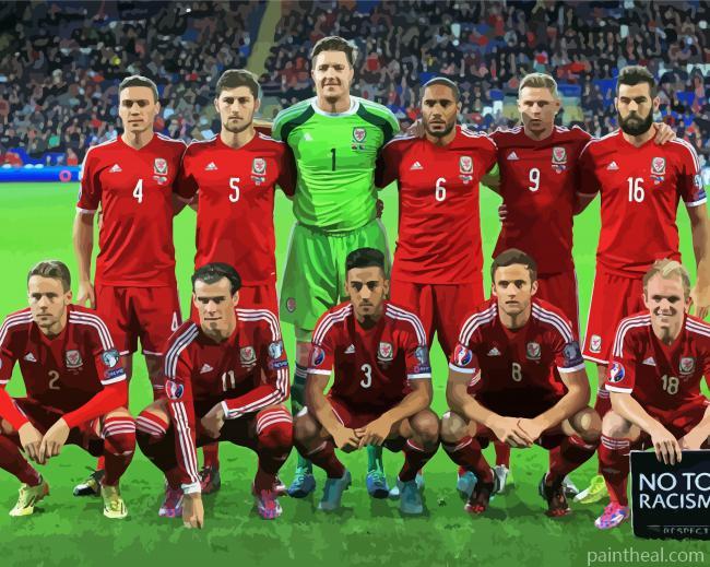 Wales Football Club Players Painting By Numbers Kits