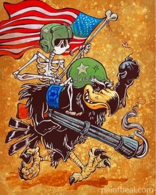 Hawk Ans Skull Soldiers Painting By Numbers Kits