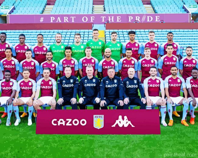 Aston Villa Football Team Painting By Numbers Kits
