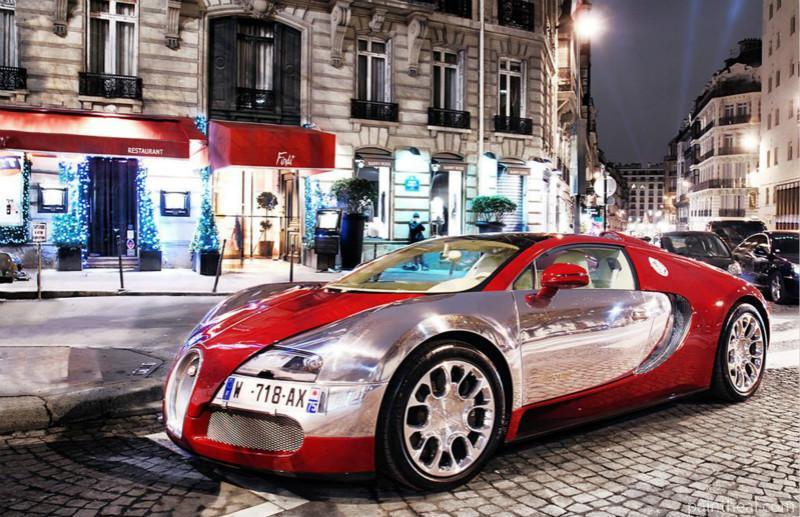 Bugatti Veyron Red and Silver Engines Painting By Numbers Kits