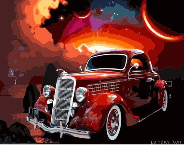Magical Antique Car Engines Painting By Numbers Kits