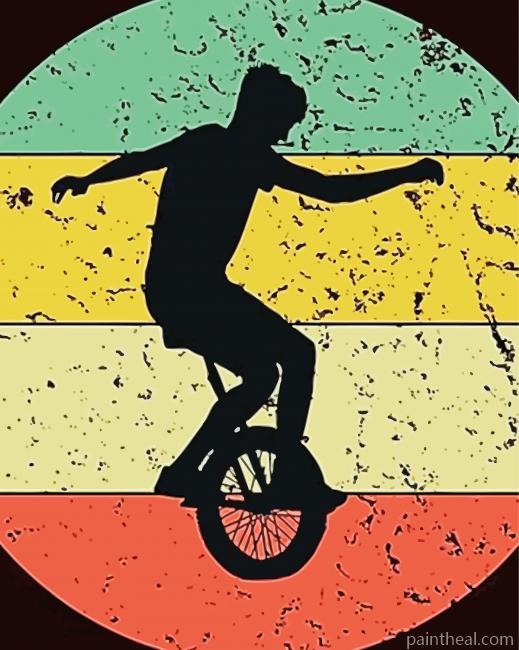 Unicycling Poster Painting By Numbers Kits