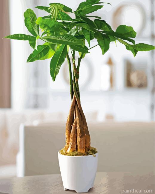 Money Tree In Pot Painting By Numbers Kits