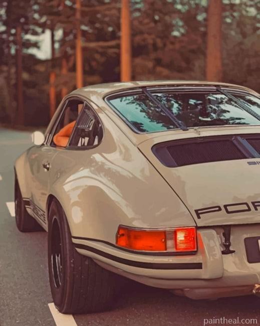 Porsche 911 Beige Painting By Numbers Kits