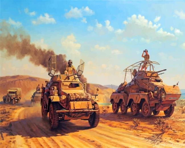 Battle Tanks Art Painting By Numbers Kits