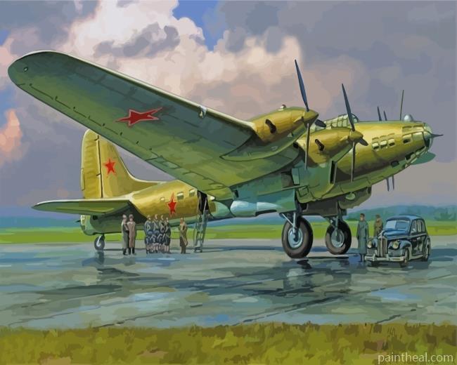 Petlyakov Pe 8 Bomber Painting By Numbers Kits