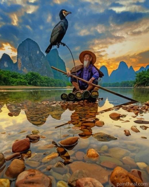 Asian Fisherman NEW Painting By Numbers Kits