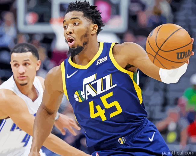 Donovan Mitchell Basketball Player Painting By Numbers Kits