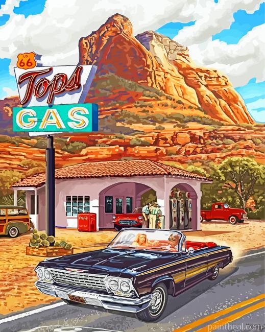 Retro Route 66 Painting By Numbers Kits