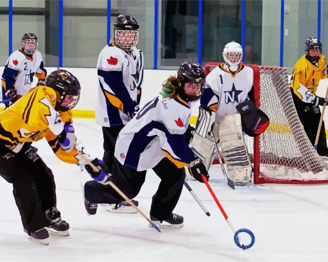 Ringette Sports Painting By Numbers Kits
