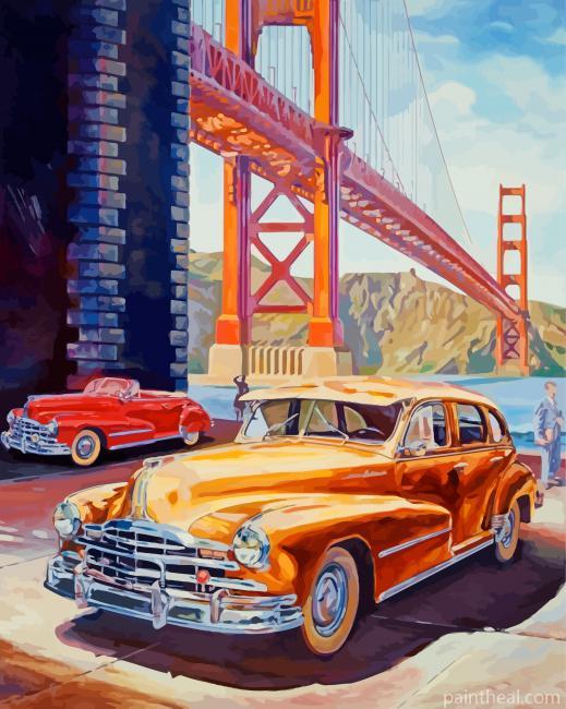 Golden Gate Cars Painting By Numbers Kits