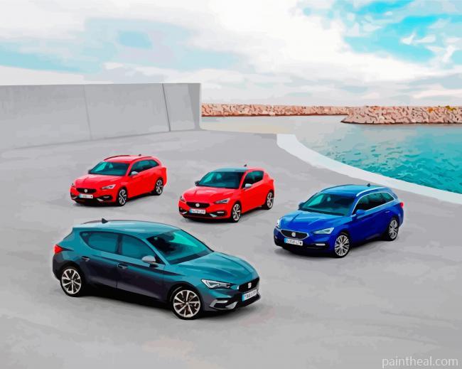 Seat Leon Cars Painting By Numbers Kits
