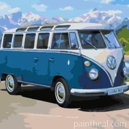 Volkswagen Samba Bus Micro Bus Painting By Numbers Kits