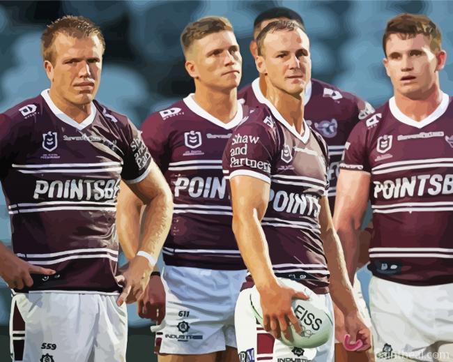 Manly NRL Painting By Numbers Kits