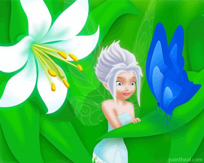 Periwinkle With Butterfly Painting By Numbers Kits