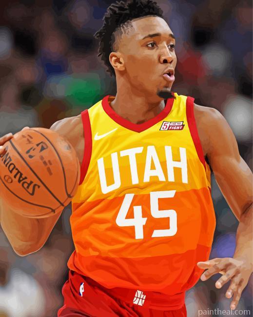 Donovan Mitchell Professional Basketballer Painting By Numbers Kits