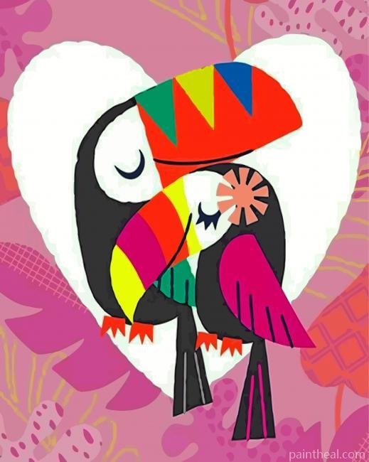 Tucan Birds Art Painting By Numbers Kits