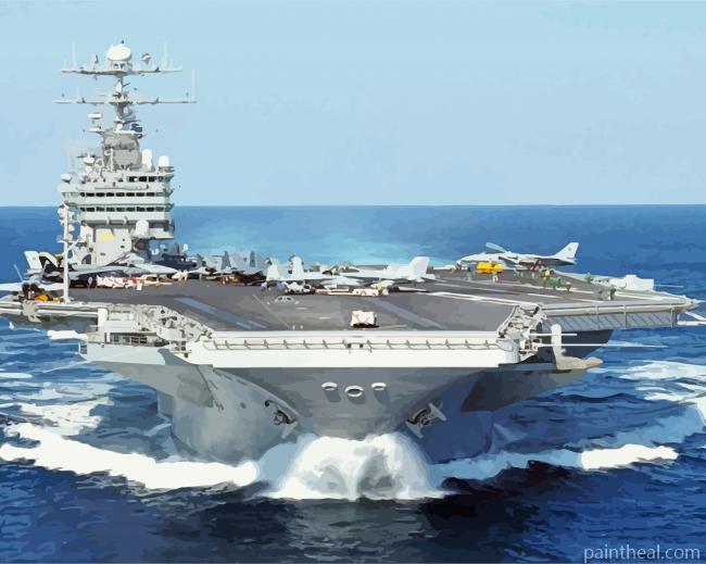 Military Ships USS Enterprise Painting By Numbers Kits