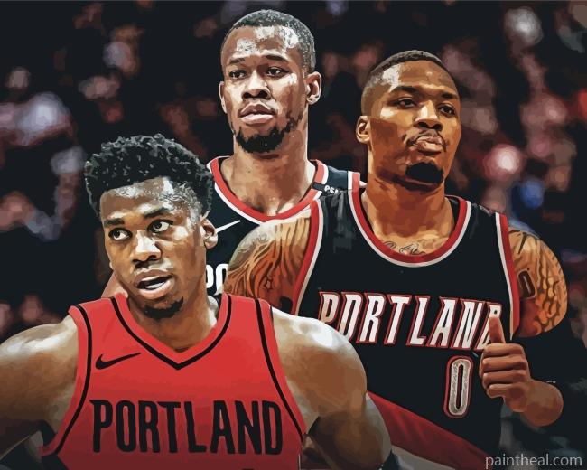 Portland Trail Blazers Basketball Players Painting By Numbers Kits