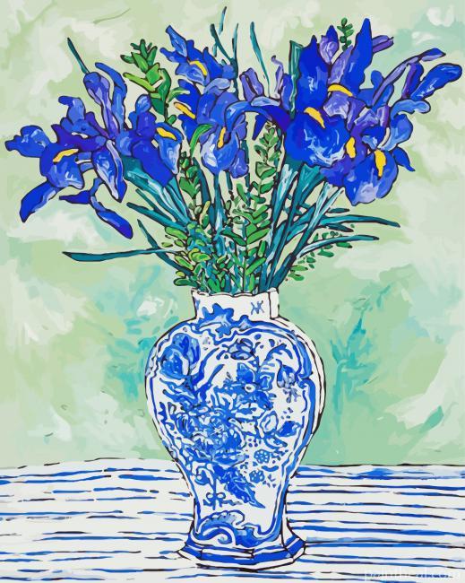 Blue White Vase Art Painting By Numbers Kits