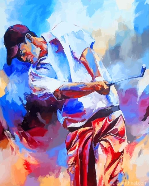 Golf Player Art Painting By Numbers Kits