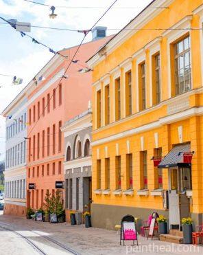 Helsinki Street Scene Painting By Numbers Kits