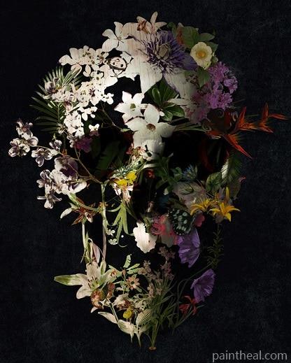 Spring Skull Art Painting By Numbers Kits
