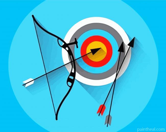 Archery Sport Illustration Painting By Numbers Kits