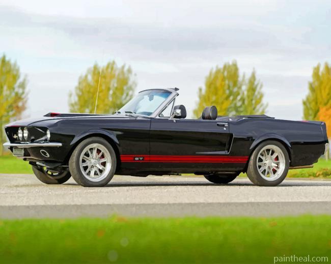 Black Ford 1967 GT 500 Painting By Numbers Kits
