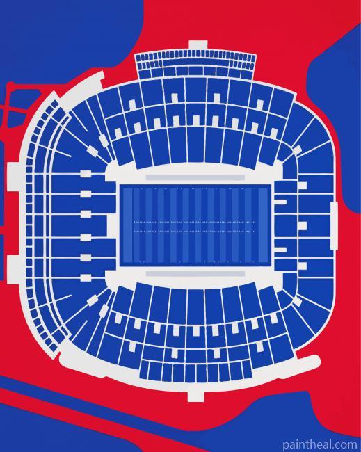 Illustration Vaught Hemingway Stadium Painting By Numbers Kits