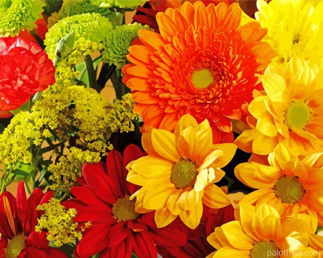 Fall Flowers Painting By Numbers Kits