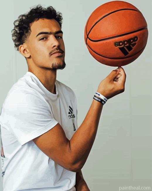 Trae Young Basketball Player Painting By Numbers Kits
