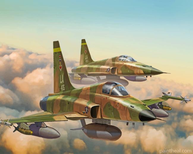 F 5e Tiger Aircraft Painting By Numbers Kits