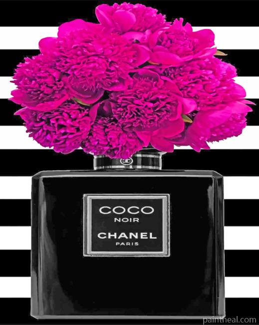 Black Chanel Perfume Painting By Numbers Kits