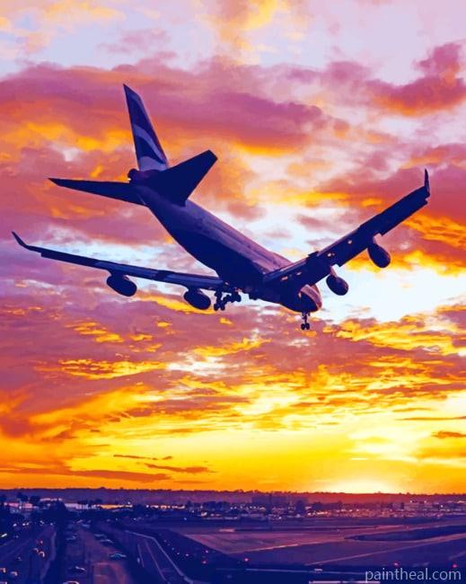 Plane Over Sunset NEW Painting By Numbers Kits