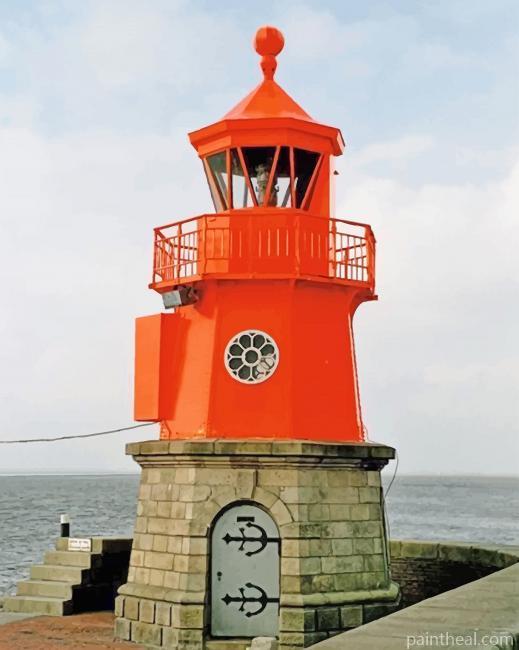 Emden West Mole Lighthouse Painting By Numbers Kits
