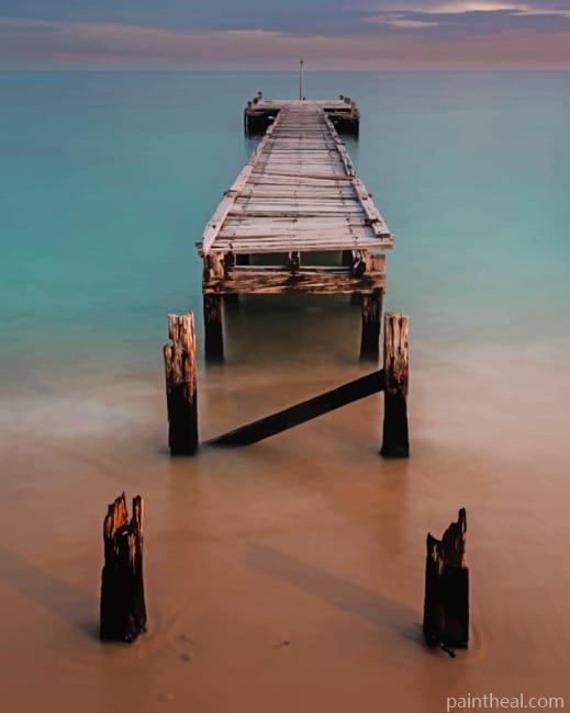 Wooden Sea Bridge Painting By Numbers Kits