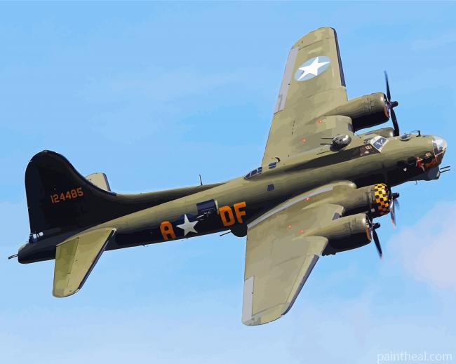 green Sally B Airplane Painting By Numbers Kits