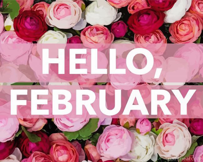 Floral Hello February Painting By Numbers Kits
