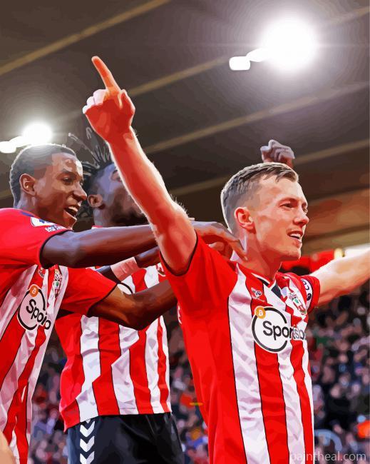 Southampton Fc Football Players Painting By Numbers Kits
