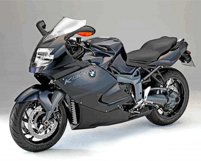 Black BMW K1300S Painting By Numbers Kits