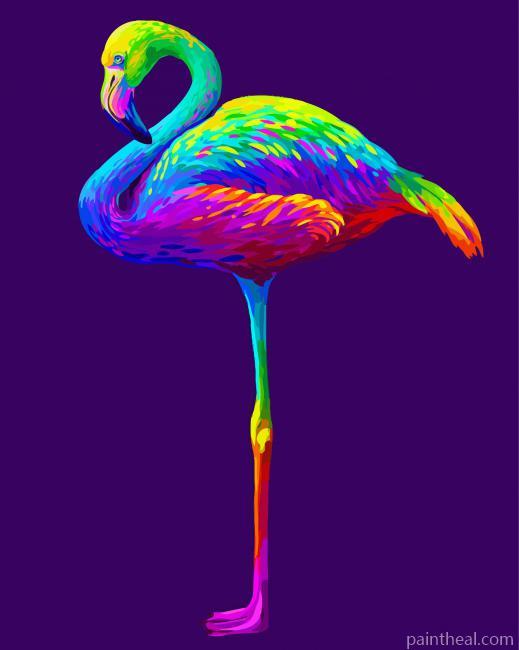 Colorful Abstract Flamingo Painting By Numbers Kits