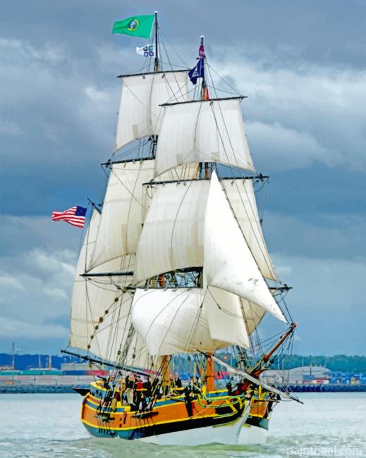 Lady Washington Tall Ship Painting By Numbers Kits