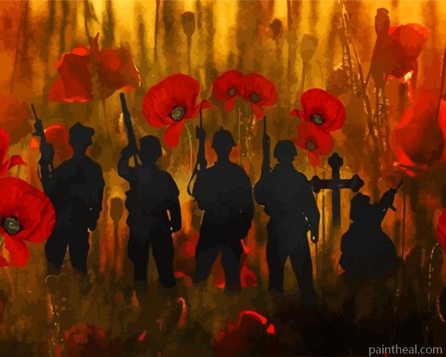 Poppies And Soldiers Painting By Numbers Kits