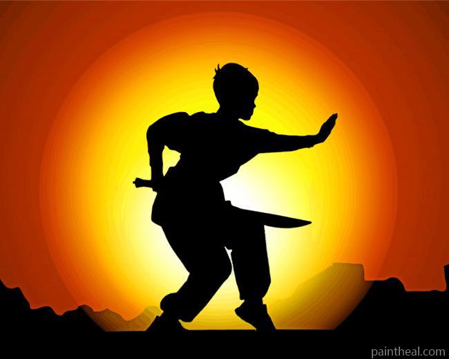 Kung Fu Boy Painting By Numbers Kits
