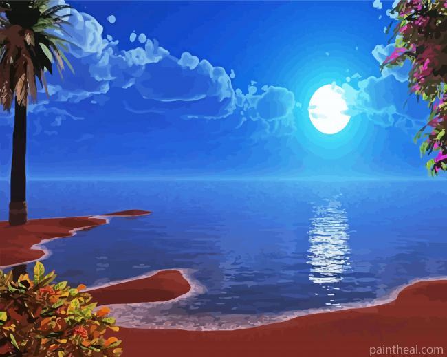 Beach Night Painting By Numbers Kits