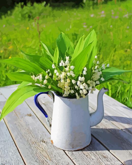 Lilies In Jug Painting By Numbers Kits