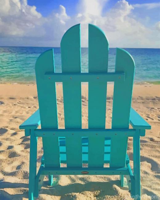Chair In Beach Painting By Numbers Kits