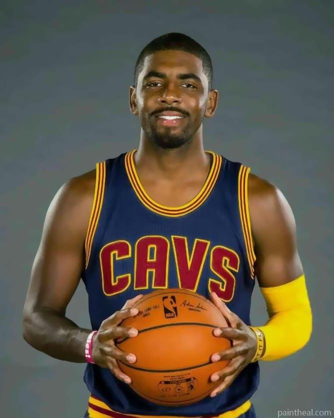 Kyrie Irving Holding A Basketball Sport Painting By Numbers Kits