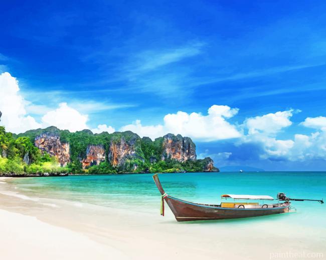 Thailand Island Painting By Numbers Kits